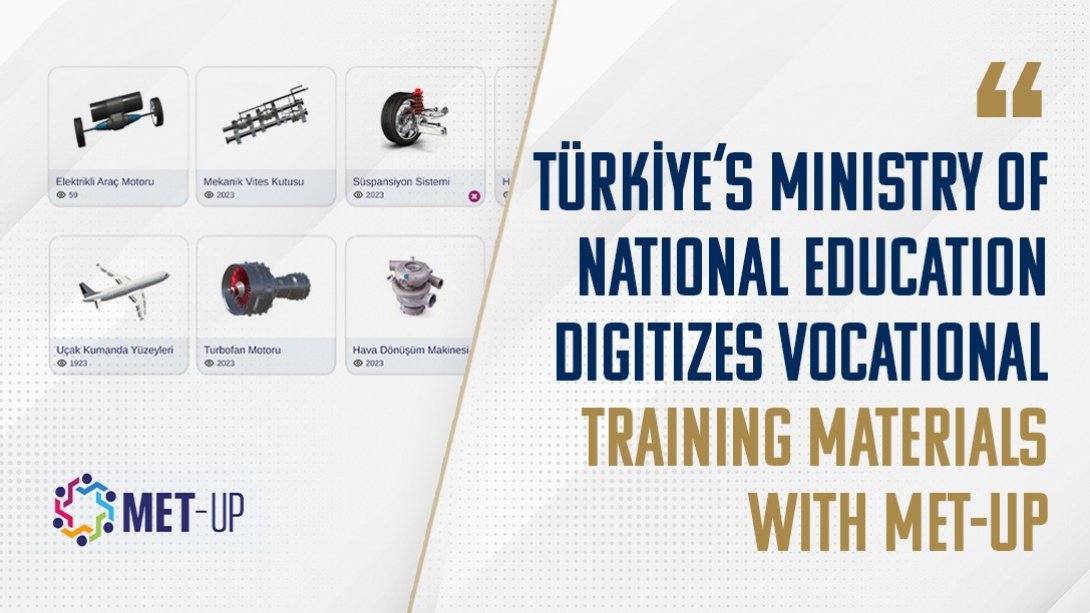 Türkiye's Ministry of National Education Digitizes Vocational Training Materials with MET-UP